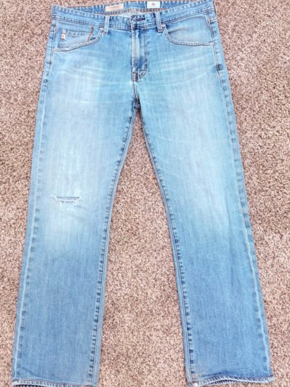 AG Adriano Goldschmied The Protege Straight Leg Jeans 34x34 Light Wash USA